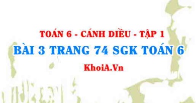 Bài 3 trang 74 SGK Toán 6 tập 1 Cánh Diều